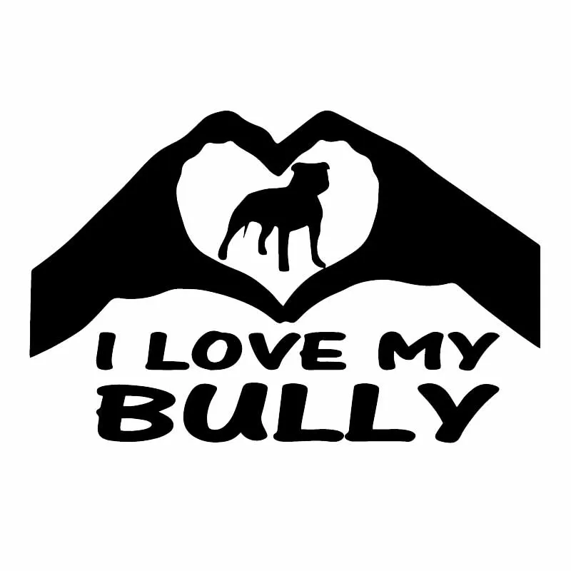 

Car Sticker American Bully Dog Animal PVC Car Decoration Accessories Sticker Creative Waterproof Sunscreen Black/White,16cm*10cm