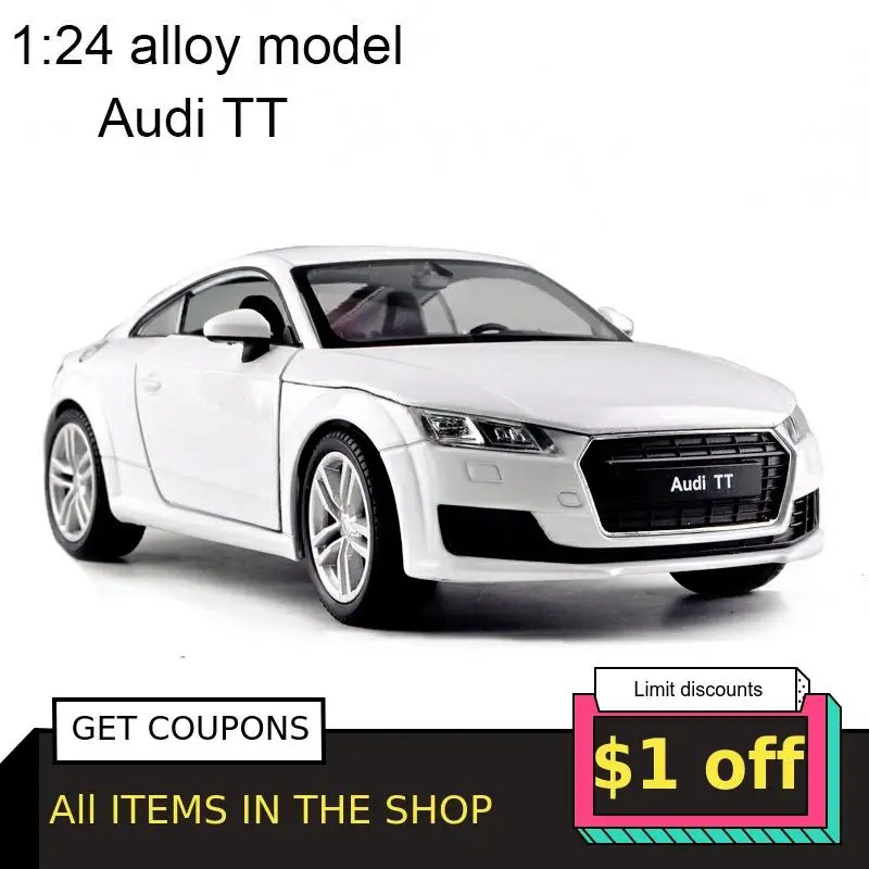 1/24 сплав модель автомобиля Audi TT Горячие Автомобили Модель рулевого колеса и
