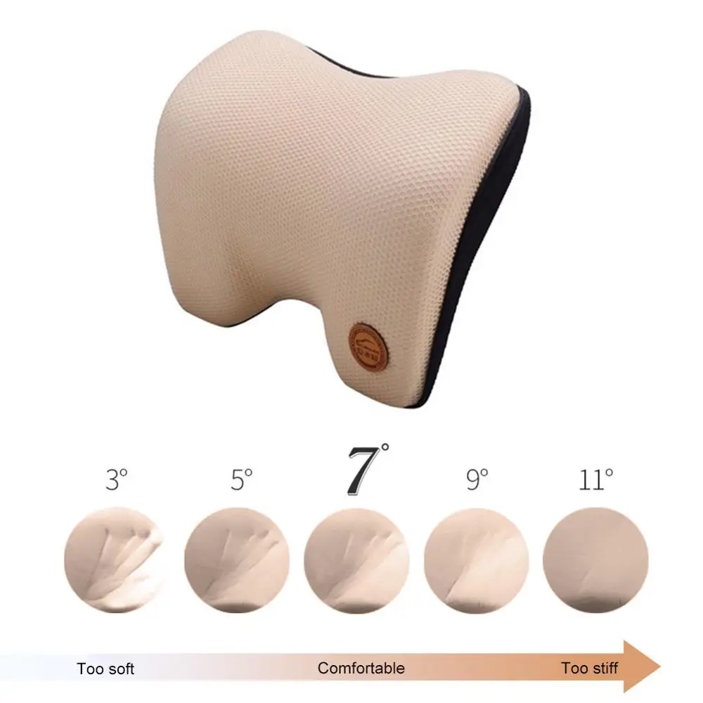 

1pcs Universal Car Neck Pillows 7° Space Cotton Gentle Pillow Auto Neck Rest Headrest Cushion Pillow Car Interior Accessories