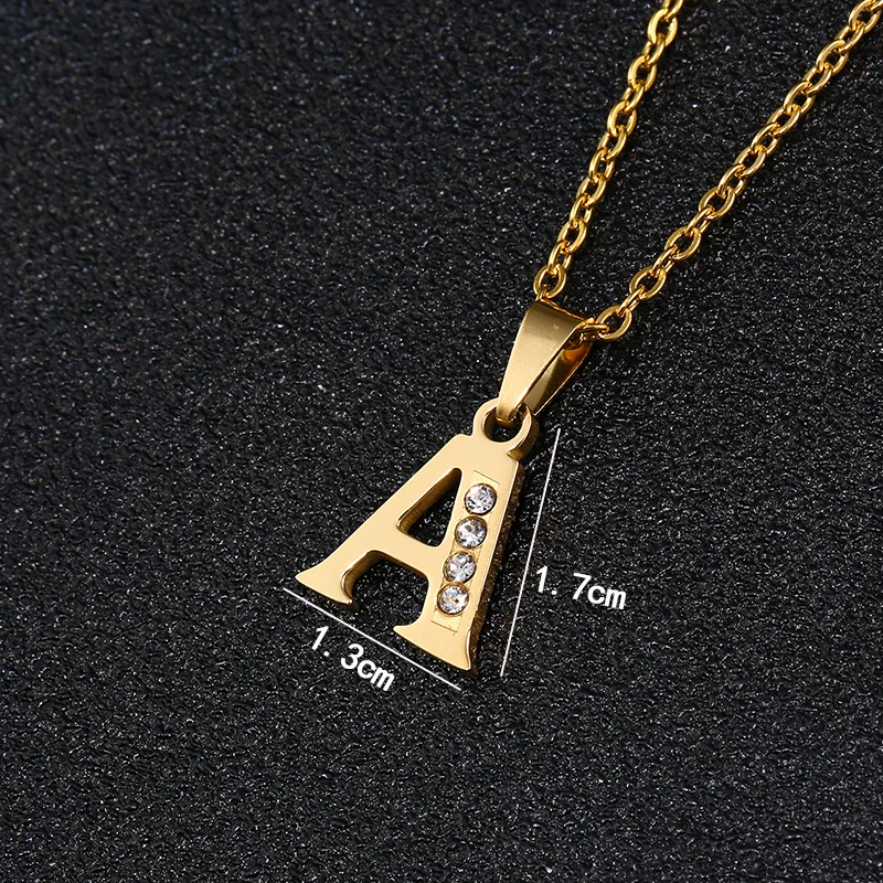 

2020 26 Letters Necklace Initial Necklace For Women Stainless Steel Alphabet Necklaces Pendants Friends Family Name Gifts