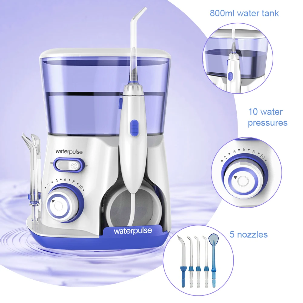 Waterpulse V300 зубная нить Профессиональный орошения ротовой полости 800 мл гигиена рта