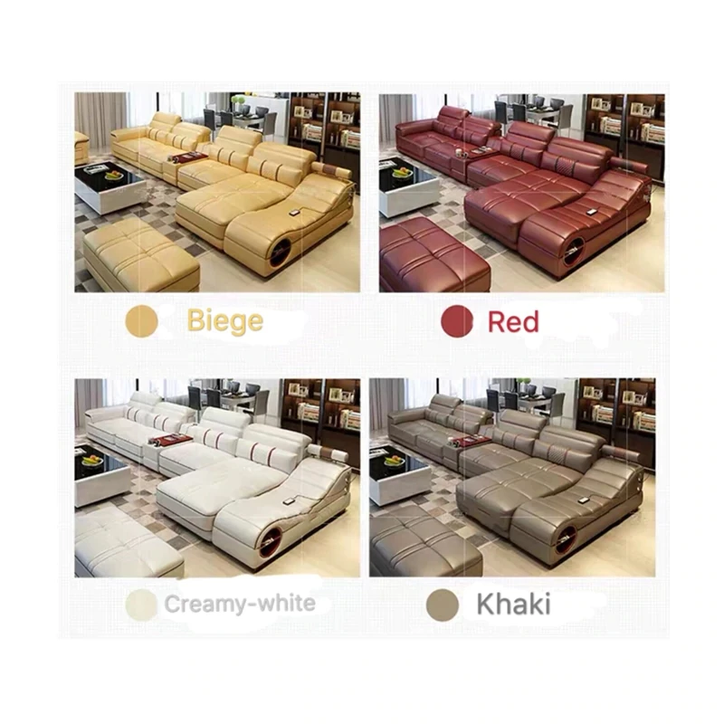 Easyliving 2020 NEW Genuine Leather sofa sectional home living room furniture modern | Мебель