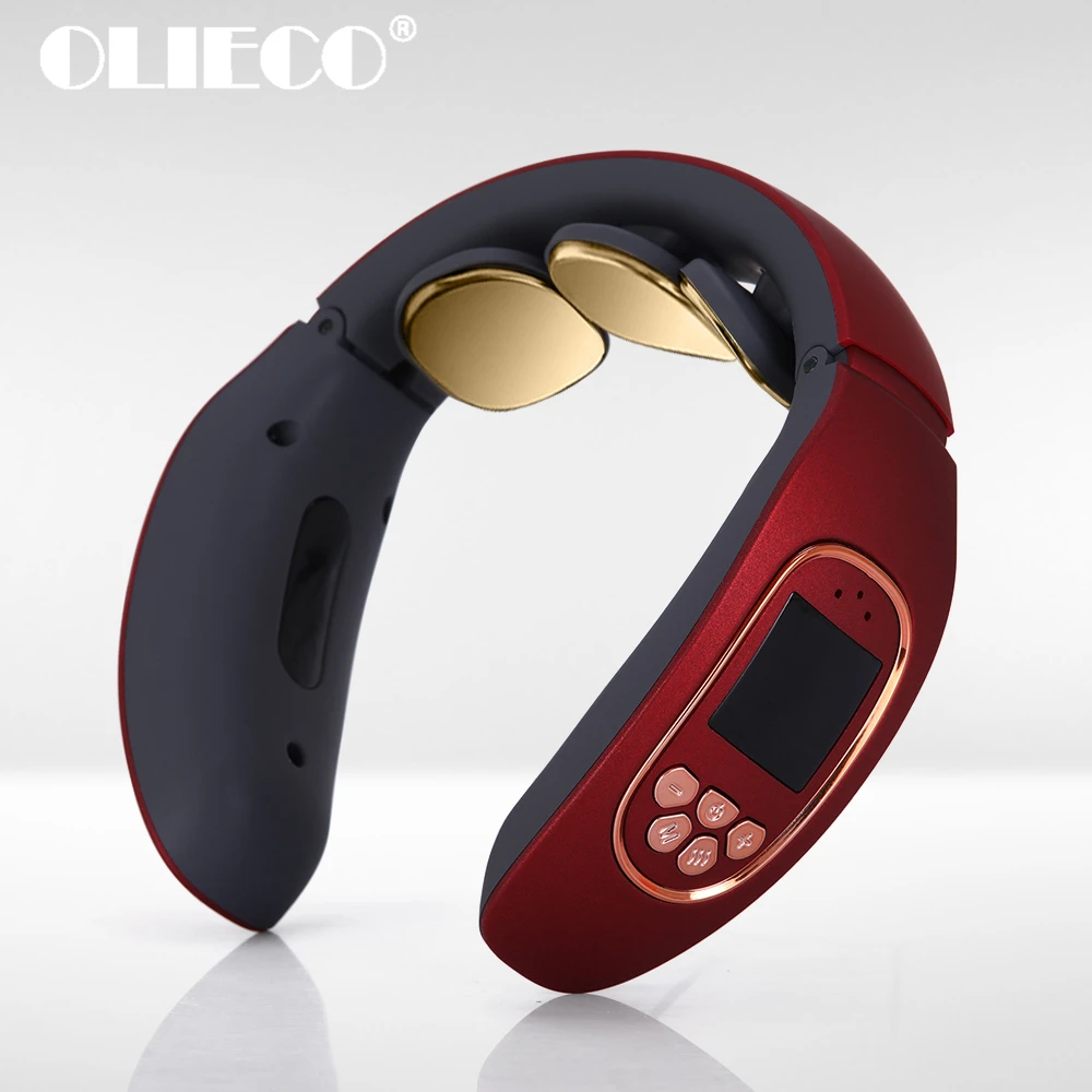 OLIECO Электрический нагревательный шейный акупунктурный массажер для шеи