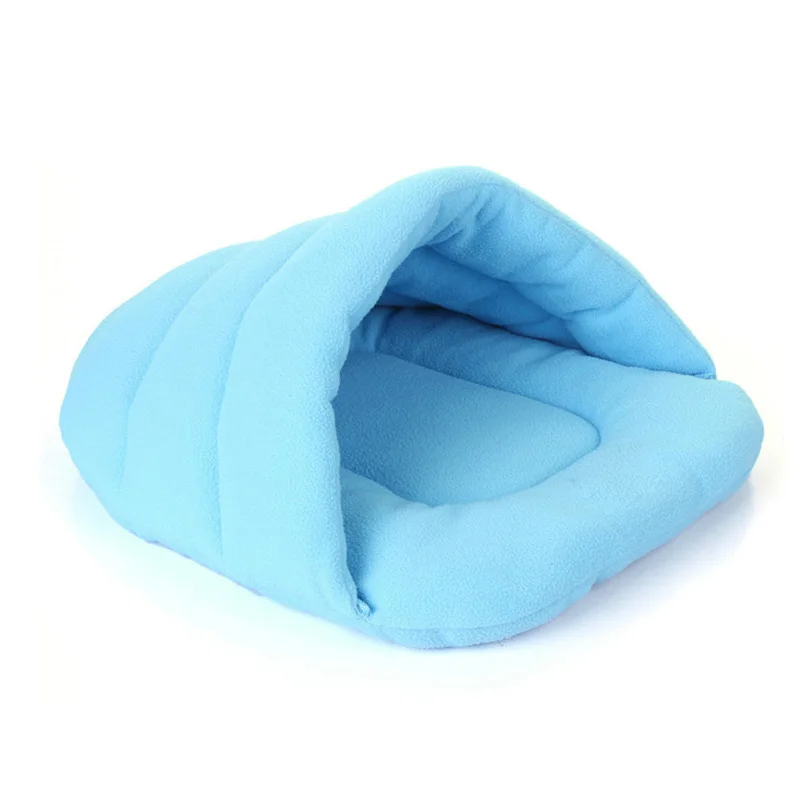 Blue Теплый спальный мешок для животных подстилка питомник кошачий подстилка кролик гнездо средних и маленьких домашних животных диван флисовая кровать гнездо домашнее животное гнездо - Цвет: Blue