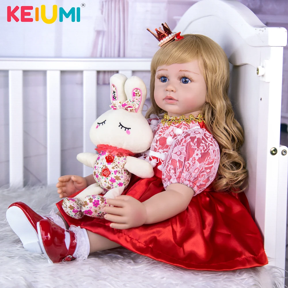 KEIUMI фантазия силиконовая виниловая кукла новорожденная девочка куклы золотые