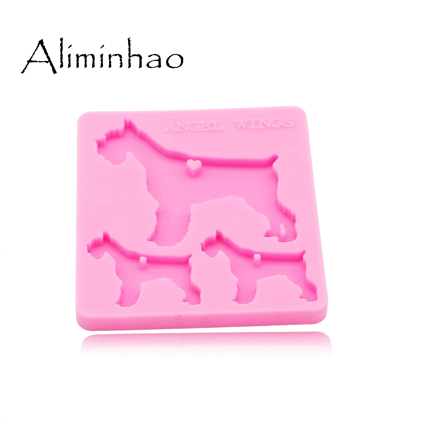 DY0165 блестящие силиконовые формы для семьи собак сделай сам эпоксидная форма