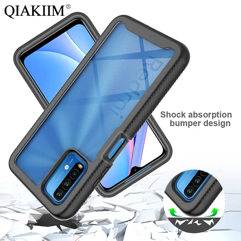 Противоударный чехол для Xiaomi POCO X3 NFC F3 M3 M2 Mi 11 10T Lite 9T Pro Redmi Note 10 8 9 9S 9A 9C прозрачный