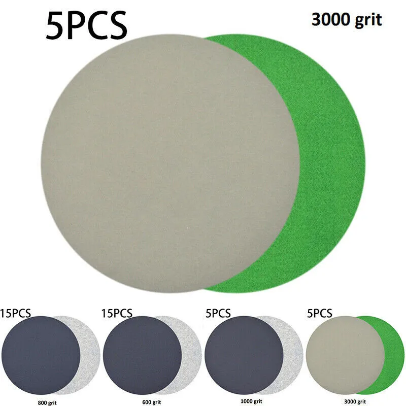 

40 Pcs Sandpaper 3 Inch Round Sanding Discs Hook And Loop Wet / Dry Sanding Sheets For Polishing Accessories