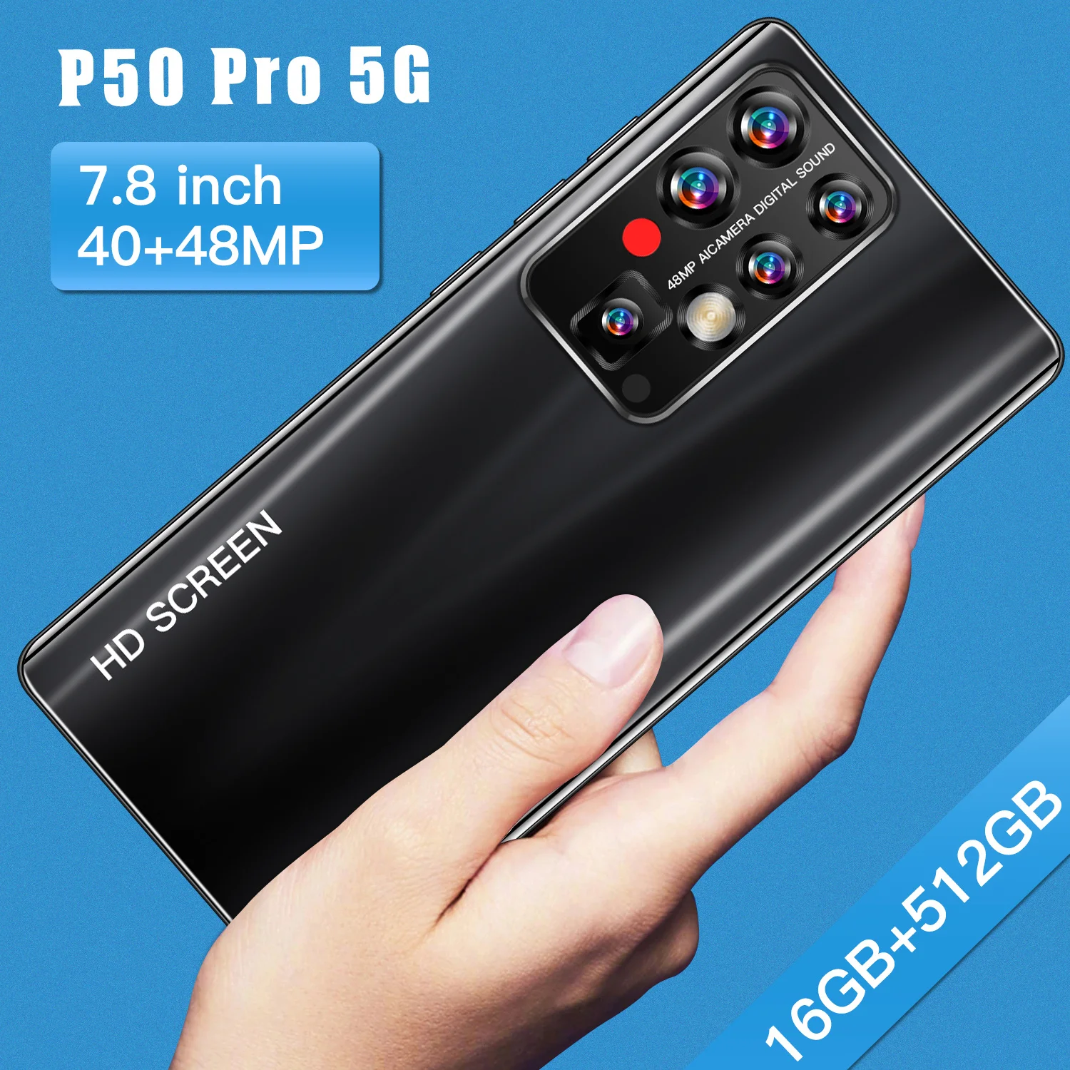 

Global Version Huawe P50 Pro 7.8Inch 5600Mah 16G 512GB Dual Sim Android 11 Deca Core Celular Cellular Smartphones телефон