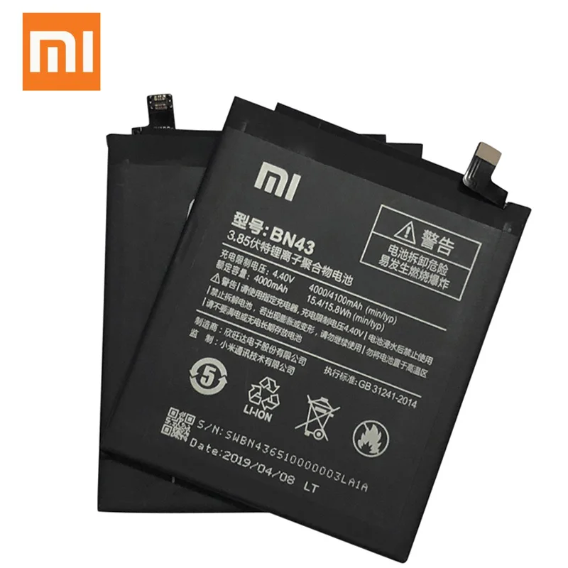 Оригинальный аккумулятор Xiaomi BN43 запасной для Redmi Note 4X/ 4 глобальная версия Snapdragon 625