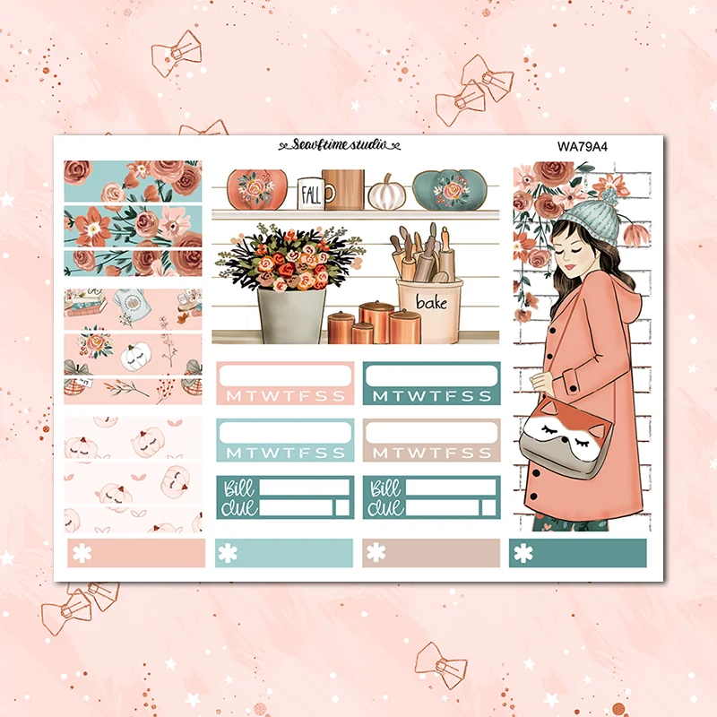 7 листов/набор наклейки на планировщик|Канцелярские наклейки| |