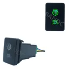 Кнопка включениявыключения потолочных фонарей, 3 А, 12 В, с двумя зелеными светодиодами, для Toyota Prado серии 150, запчасти для салона автомобиля, с проводом