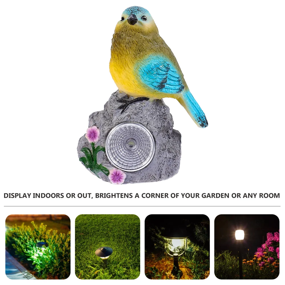 

Artificial Resin Bird Solar Lamp LED Resin Animal Decorative Landscape Lamp