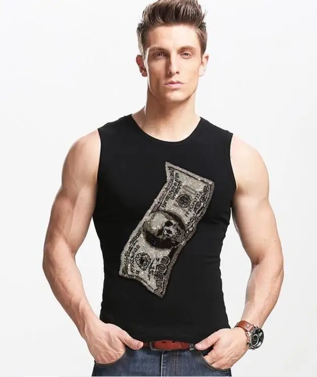 

Workout Sleeveless Shirt Tank Top Men Bodybuilding Clothing Fitness Mens Sportwear Vests Muscle Men Tank Tops Hot drill