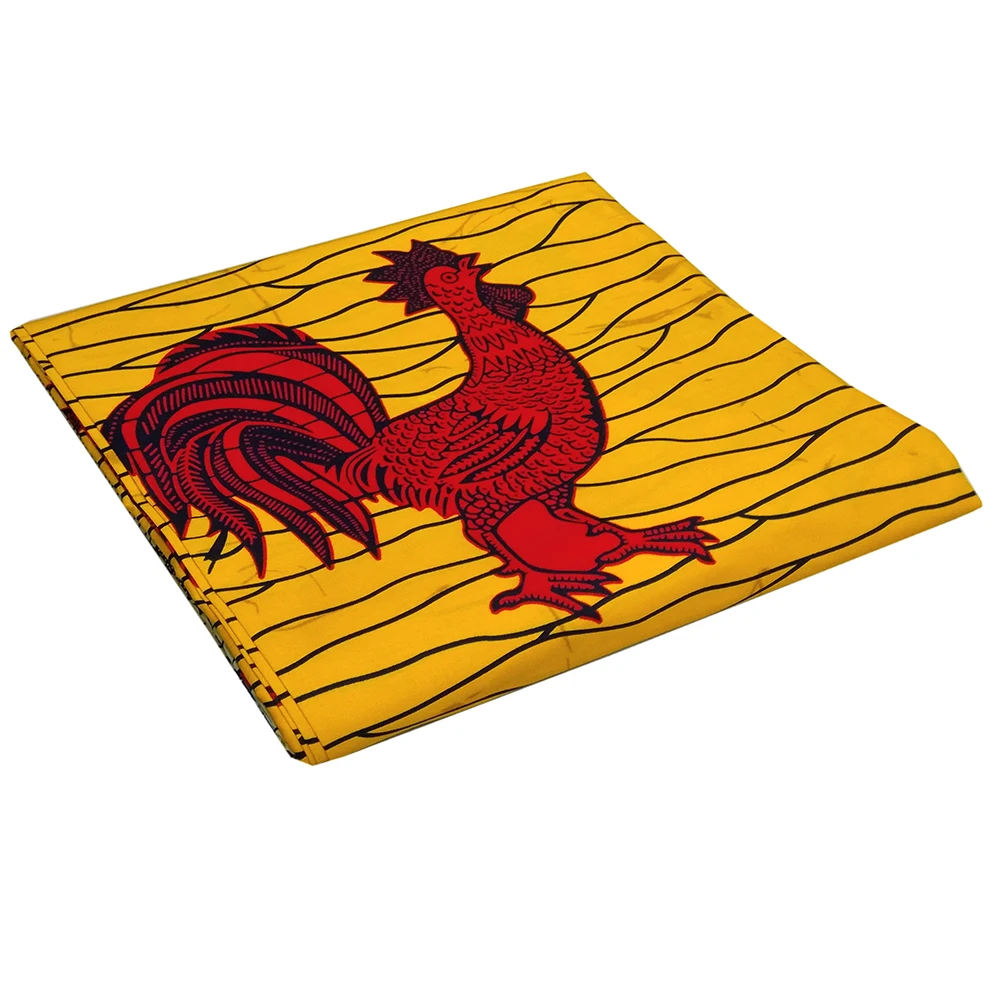 2019 Новое поступление африканская ткань с принтом петуха Нигерия Анкара 100%