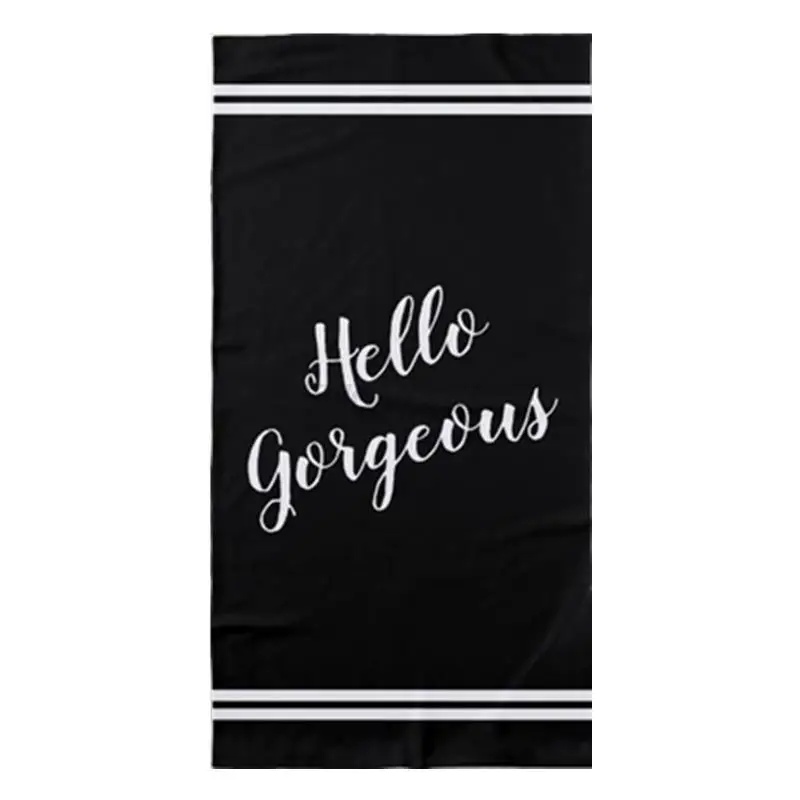 

Stilvolle Hallo Wunderschöne Glamorous Strand Bad Handtuch Mikrofaser Elegante Schwarz Weiß Schwimmen Sport Handtücher Valentins