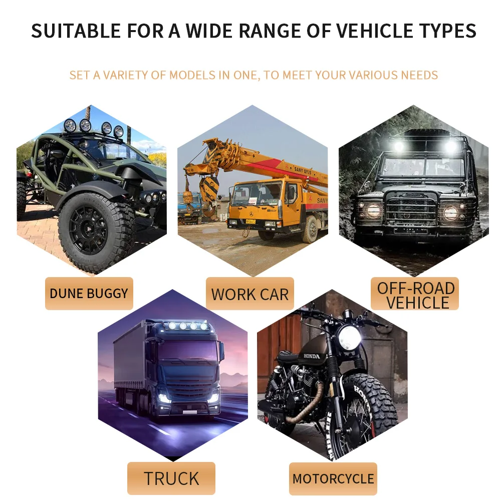 

27W Mini car led work light square for offroad 4X4 4WD Motorcycle truck SUV ATV spotlight LED light bar accessories 6000k 12-24V