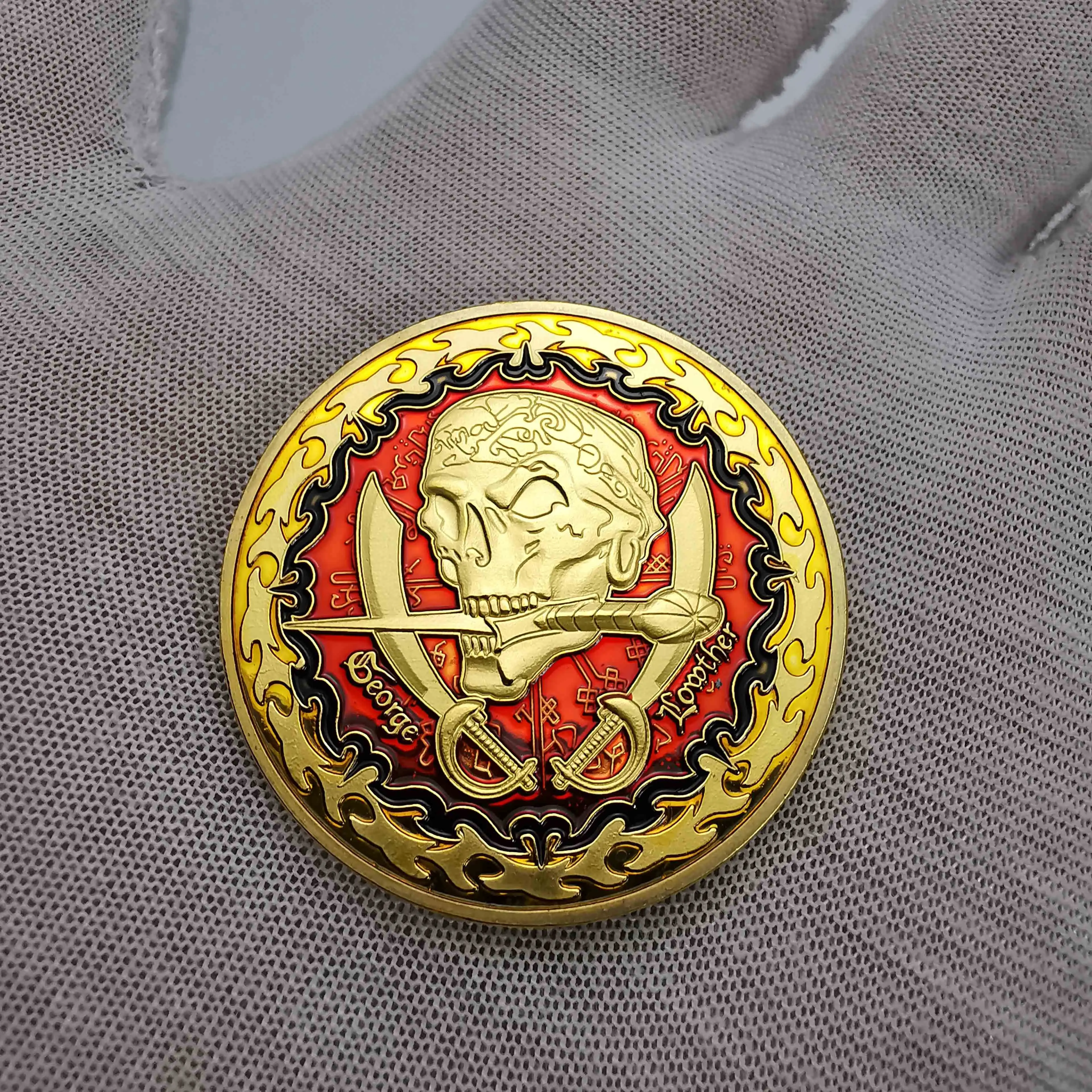 Пиратский череп пиратский корабль золотая монета остров сокровищ Парусный льв