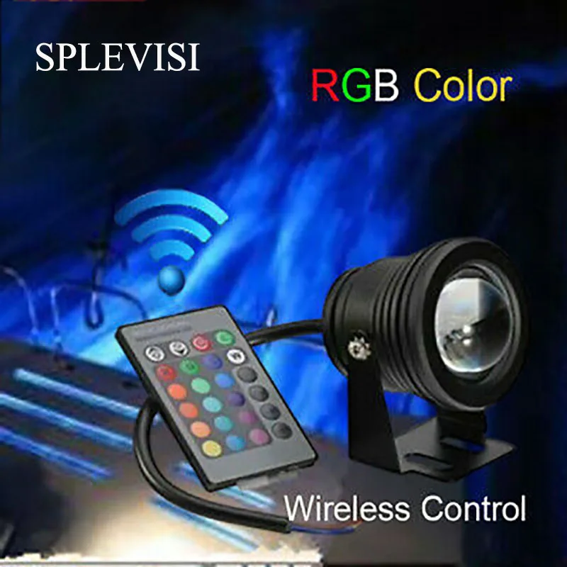 

С дистанционным управлением морской лодки яхты рыболовная лампа подводный светильник RGB Светодиодный прожектор светильник аквариумный св...