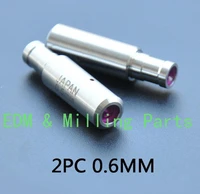 2pcs cnc edm wire cut drill puncher machine parts ruby ceramic electrode guide 0 6mm for edm wire cut mill part