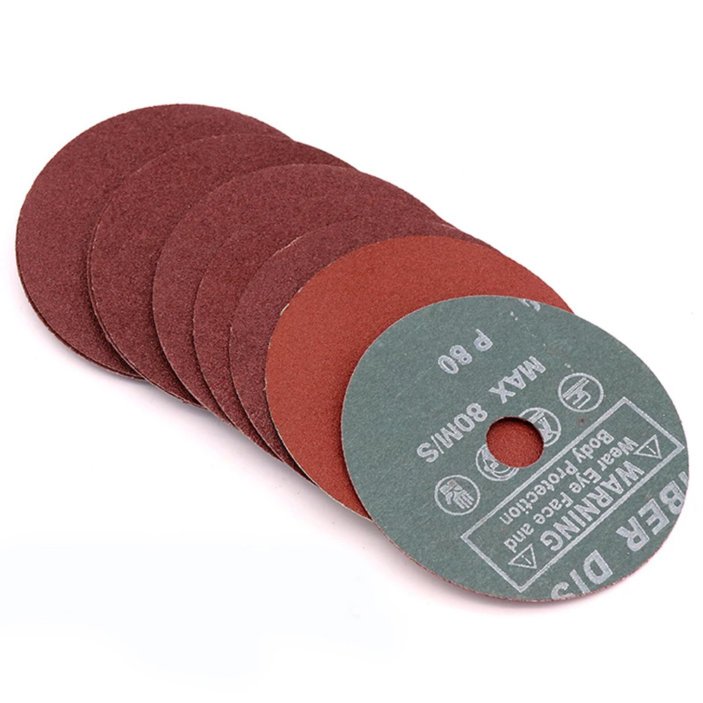5/10/20PCS  4'' 100mm x 16mm Fibre Sanding Discs Abrasive 24 - 120 Grit for Angle Grinder