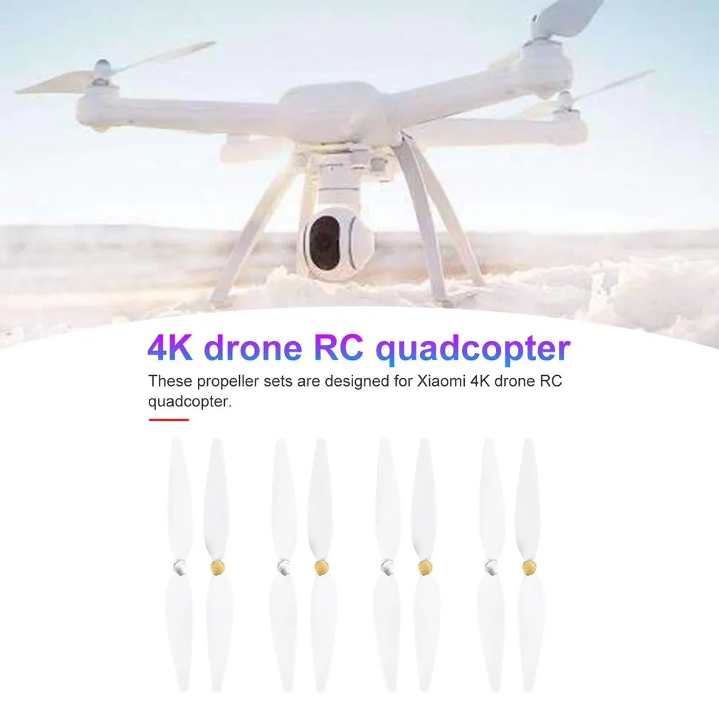 

4 Pairs 10inch for RC xiaomi 4K propeller White pervane drone blade propeller accessories for xiaomi mi drone 4k propeller