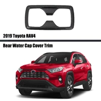 for toyota rav4 2019 2020 2021 interior styling accessories carbon fiber style car rear water cup holder abs cover trim sticker