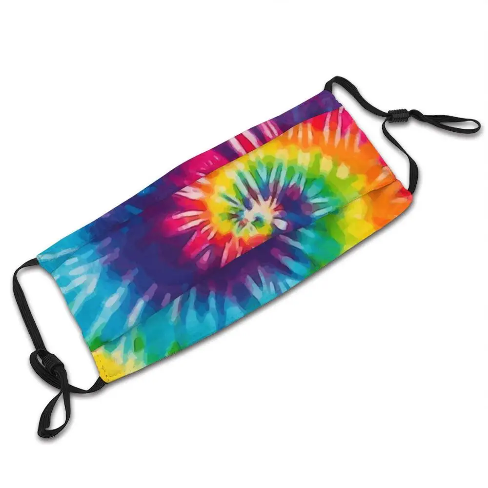 

Tie Dye Rainbow Spiral Print Reusable Mouth Mask Washable Filter Anti Dust Face Mask Tie Dye Rainbow Rainbow Spiral Facemask