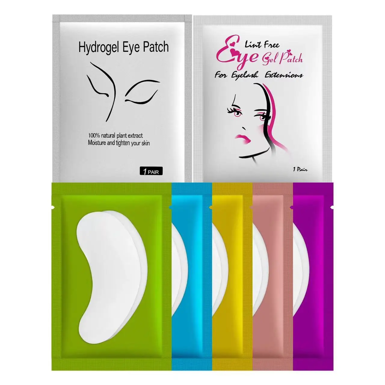 

50pcs Eye Pad Eyelash Extensions Gel Under Eyepad Patch for Eyelash Extensions Hydrating Grafted Undereye Patches Lash Supplies