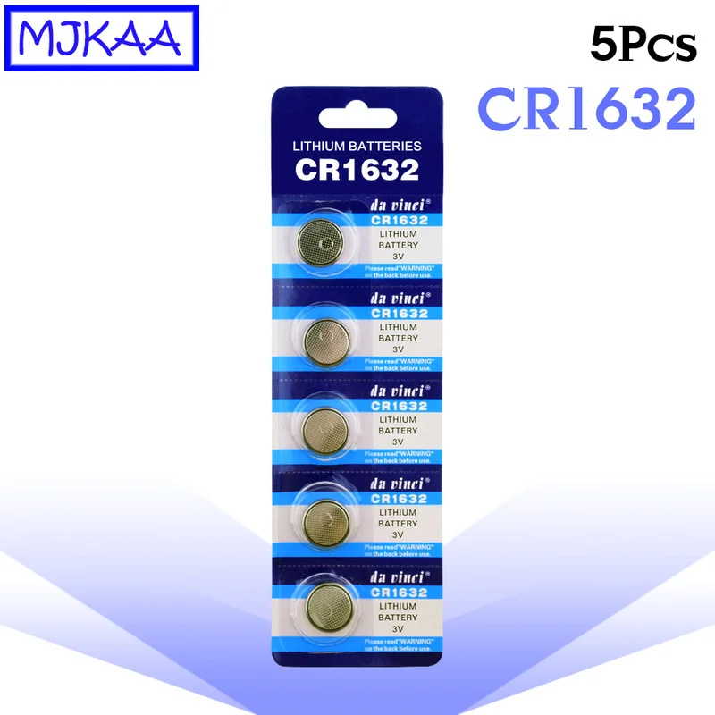 5Pcspack CR 1632 3 V литий ионная батарея BR1632 ECR1632 DL1632 KL1632 L1632 литиевые батареи для