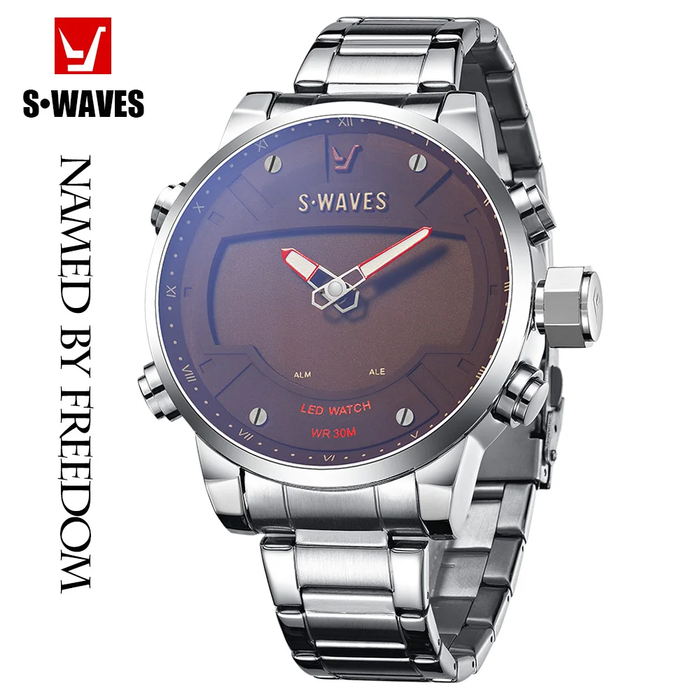 Военные часы мужские кварцевые Многофункциональные Montre Homme 2019 двойное время