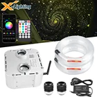 Набор для потолка с кабелем, 32 Вт, RGBW, мерцание, Bluetoothпульт дистанционного управления, оптоволоконный светильник с эффектом звездного неба, 665  1000 шт., 5 м на выбор