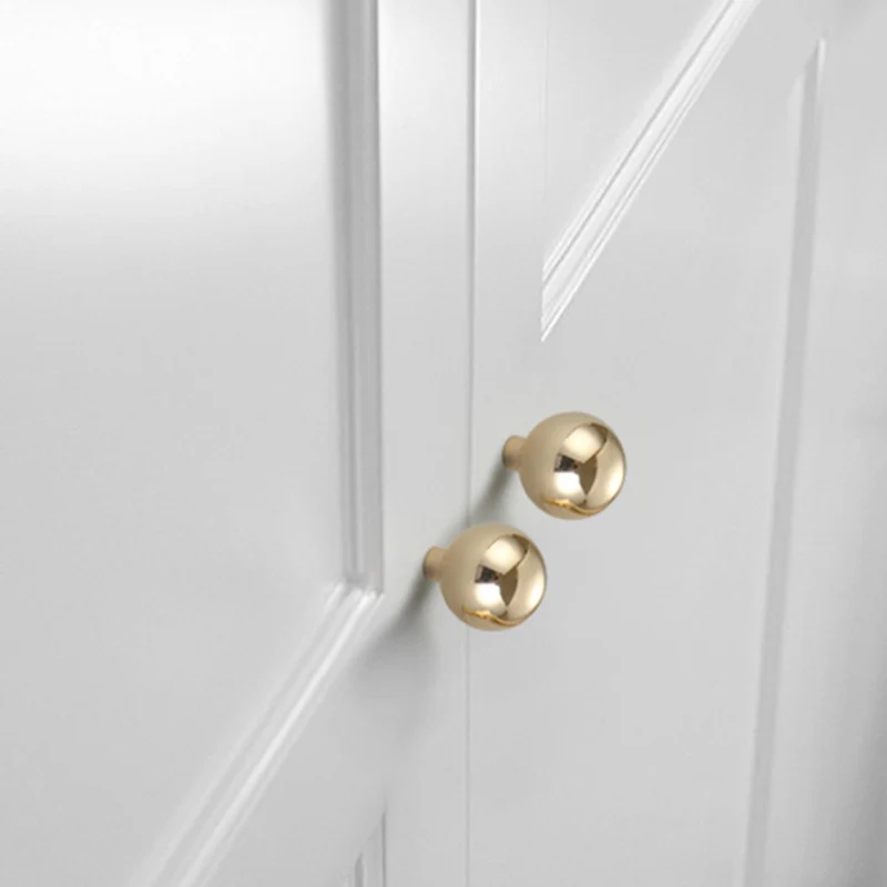 Горячие ручки для шкафа золотого цвета ящика Тянет матовая латунь кухня спальня