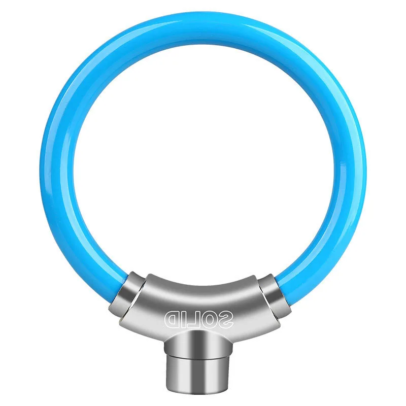 Велосипедный замок с защитой от кражи портативный мини кольцевой многоцветный