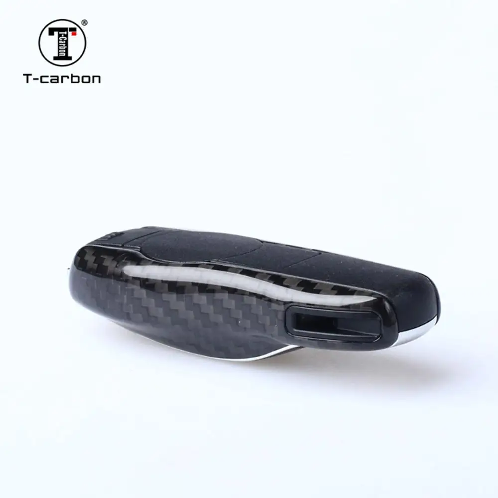 Чехол для ключей из углеродного волокна T carbon Porsche New Cayenne|cayenne key|key coverkey shell |