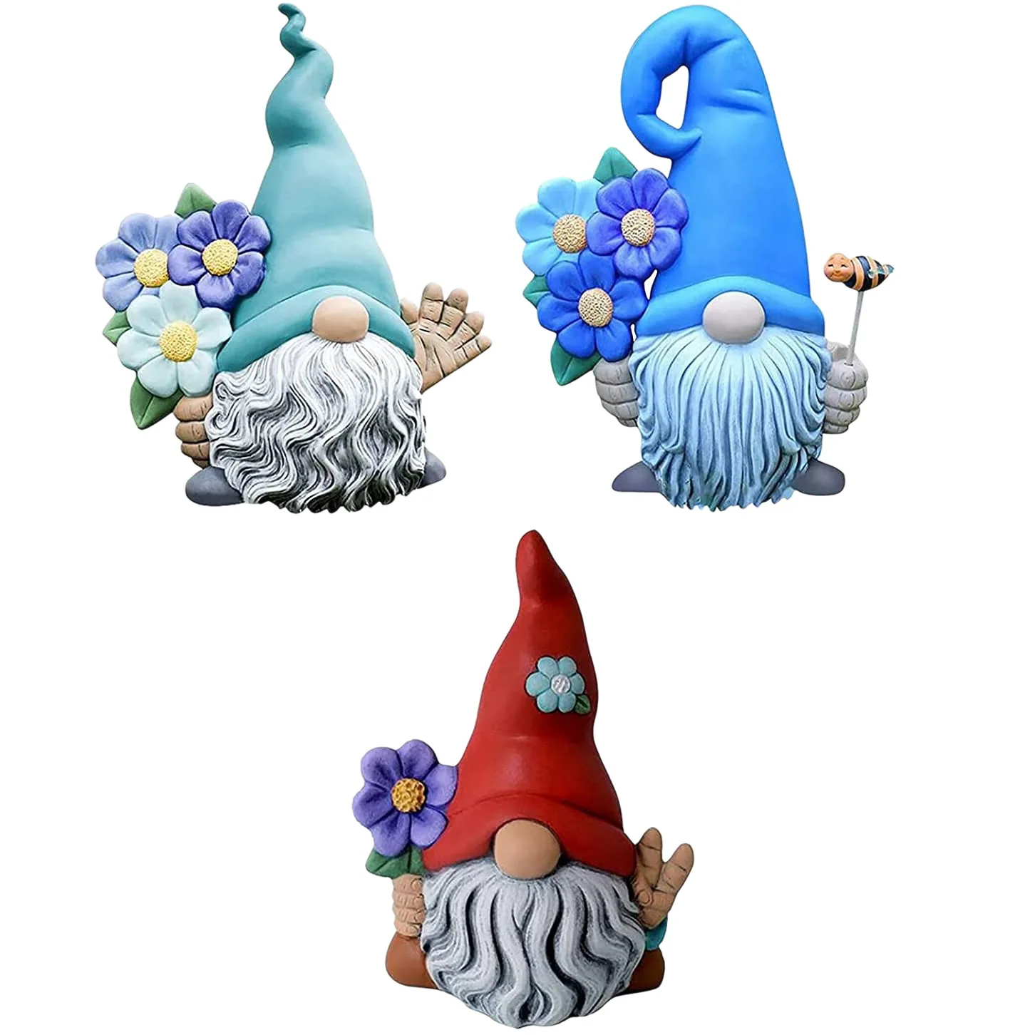 

3 Pcs Gnomes Garden Statues, Faceless Doll Magic Garden Gnomes Statues Dwarf Resin Statue Home Figurines Sculpture