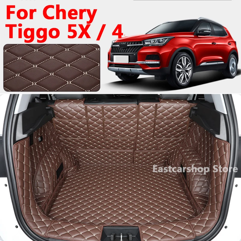 For Chery Tiggo 4 5X 2020 2021 2022 Car All Inclusive Rear Trunk Mat Cargo Boot Liner Waterproof Boot Luggage Accessories Cover