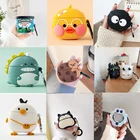 Чехол для наушников Huawei Freebuds 4i, милый мультяшный силиконовый 3D чехол для наушников с брелоком для Freebuds 4i