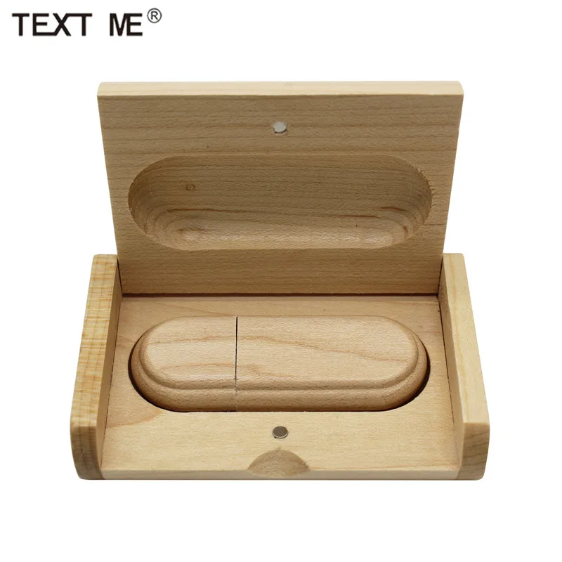 TEXT ME Бесплатная доставка по индивидуальному заказу логотип дерево usb + коробка