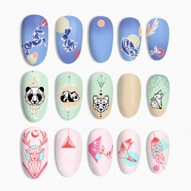 BORN PRETTY штампованные пластины для ногтей простой цветок милое изображение