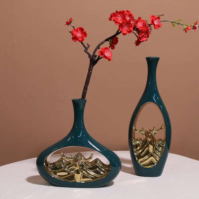 

Large Ceramic Flower Vase Decoration Household Luxury Table Decoration Vases Nordic Home Decor Modern Home Accessories Ideas