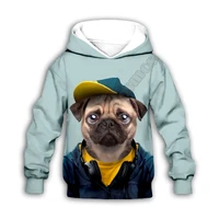 pug 3d printed hoodies family suit tshirt zipper pullover kids suit sweatshirt tracksuitpant shorts 06