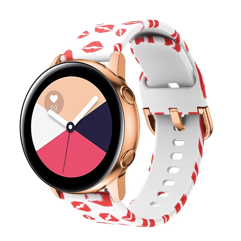 Ремешок на запястье для Samsung Galaxy Watch Active / 2 силиконовый браслет с принтом 42 мм Gear