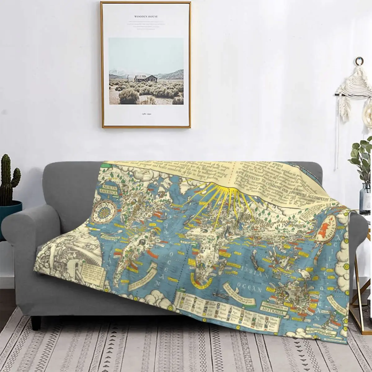 

Manta a cuadros para cama, manta de felpa Kawaii, toalla de playa de lujo, Vintage, de Las States Unidos