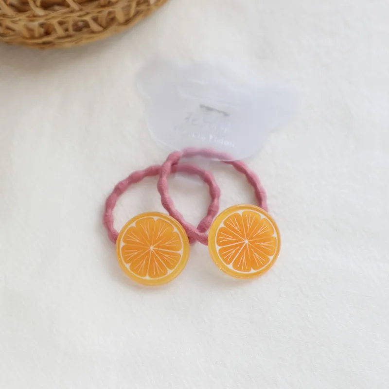18 ring orange 2 шт./лот, модные аксессуары и клипсы для волос для девочек, детские Мультяшные овощные заколки для волос с фруктами, Детские имитирующие фруктовые заколки - Цвет: 18 ring orange