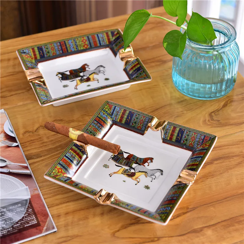 Керамическая пепельница портативная для сигар офиса гостиной клубного дома КТВ