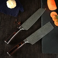 kitchen knife chef knife 8 7 pro japanese chefs nakiri knife stainless steel santoku meat cleaver beef knife gift with cover