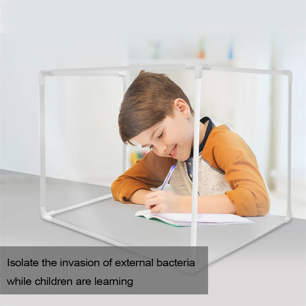 

Portable Protective Safety Isolation Cover Student Plastic Desktop Plastic Partition Shield Screen for Kids FKU66