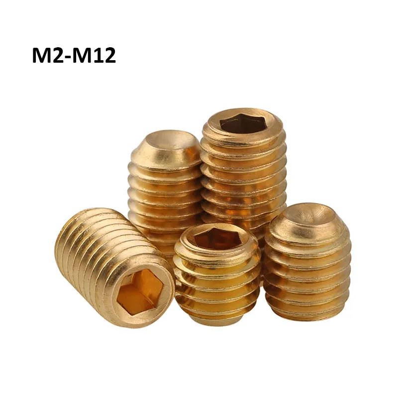 M2 M2.5 M3 M4 M5 M6 M8 M10 M12 медный шестигранник разъем вогнутой конец установочных винтов