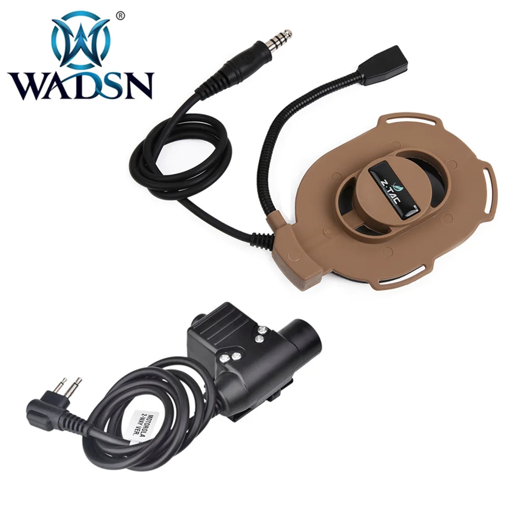 

WADSN Softair Bowman Elite II Headset Military Headphone With Push To Talk Tactical U94 PTT Kenwood Adapter WZ181-DE
